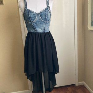 LOVE CULTURE-MEDIUM-DEMNUM TOP, SHEER BOTTOM SKIRT